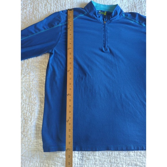 Tasc Bamboo Performance Quarter Zip Pullover Men’s X-Large Blue New Orleans - Picture 8 of 13